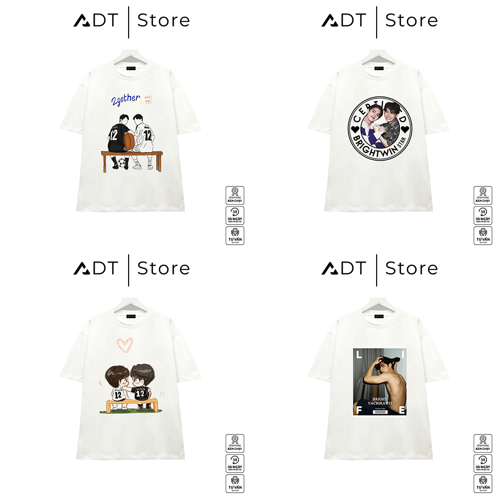 BST Áo thun : ADTStore x Brightwin. Áo thun in hình (Sarawat Tine) trong phim 2gether (Vì chúng ta là một đôi)