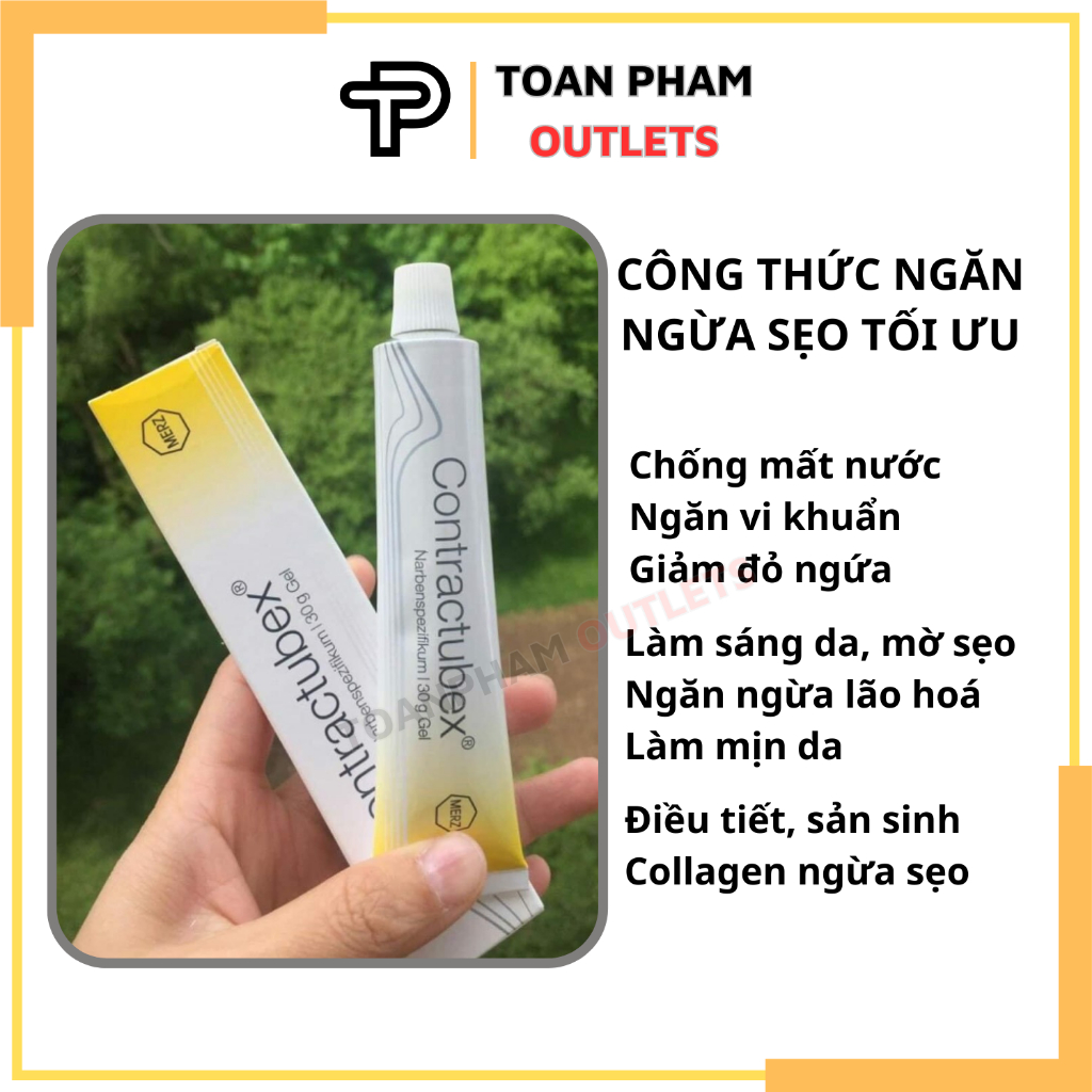 Kem sẹo Contractubex, kem mờ sẹo thâm, sẹo lồi, sẹo lõm, sẹo mụn nội địa Đức 30g