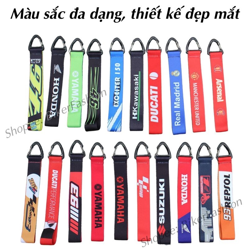 Móc khóa dây vải xe máy