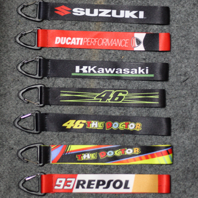 Móc khóa dây vải xe máy