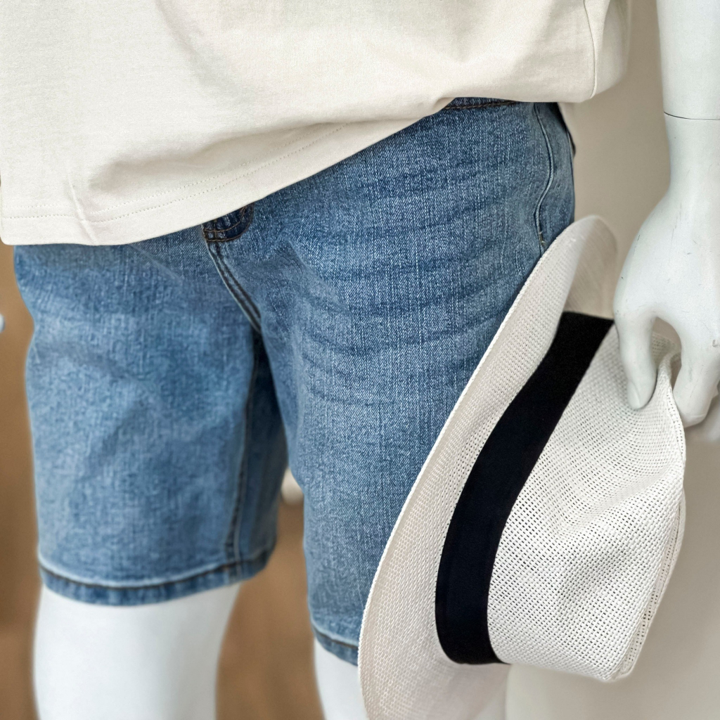 Quần Short Jean Nam Vải Co Giãn 4 Chiều 04