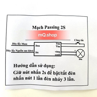 🎉 Mạch Passing 2s Cao Cấp ✨ Tặng Công Tắc