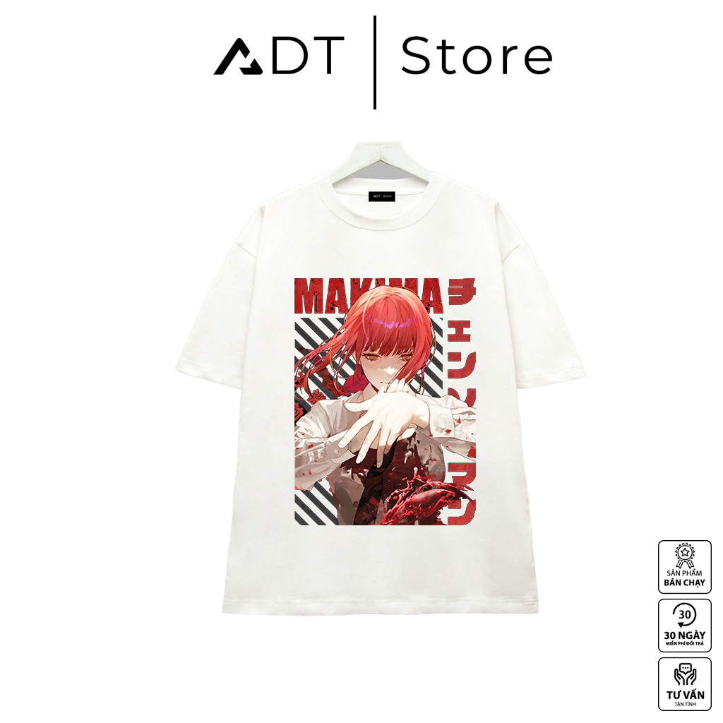 BST Áo thun : ADTStore x chainsaw. Áo Anime in hình Denji, Makima, Power, Pochita, Aki chất thun co giãn 4 chiều