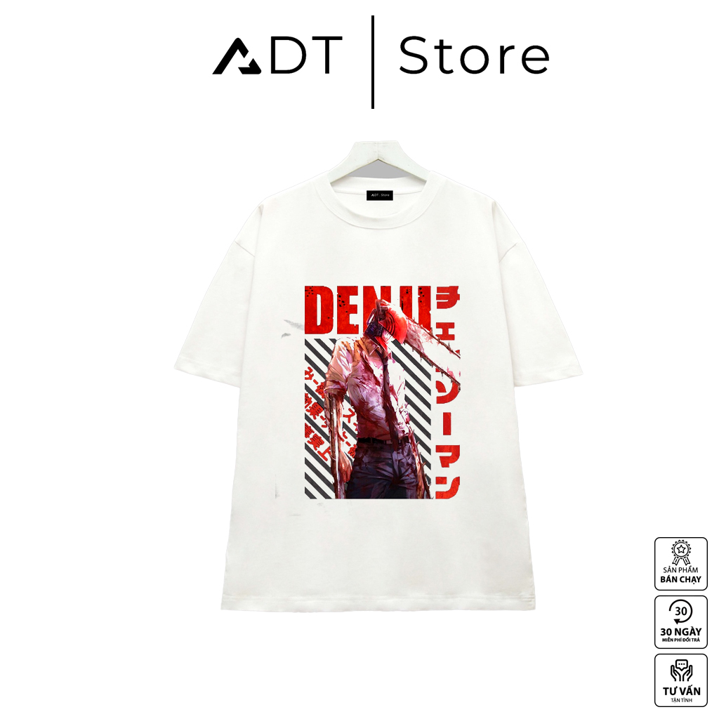 BST Áo thun : ADTStore x chainsaw. Áo Anime in hình Denji, Makima, Power, Pochita, Aki chất thun co giãn 4 chiều