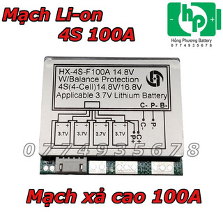 Mạch bảo vệ pin li-on 3.7v hx 4s 100a