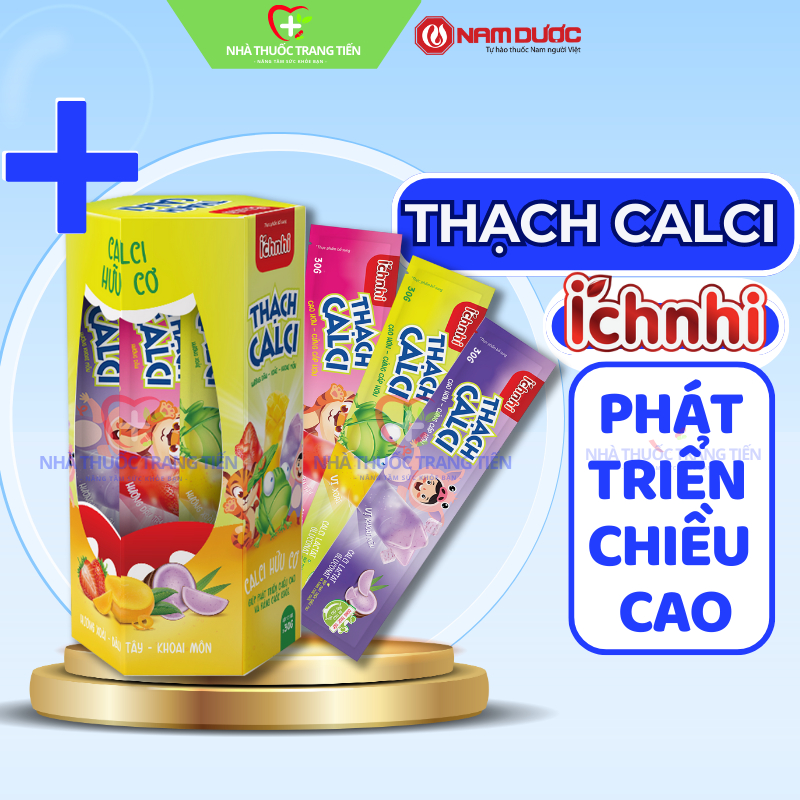 Thạch Calci Ích Nhi (hộp 21 túi x 30 gr) vị ngọt thanh nhẹ,hỗ trợ trẻ phát triển chiều cao, giúp xương và răng chắc khỏe