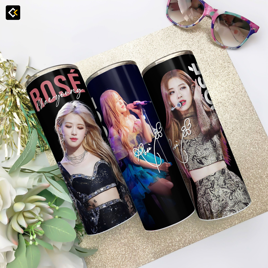 Bình Giữ Nhiệt BLACKPINK ROSÉ - Ly Giữ Nhiệt BLACKPINK ROSÉ - Bình Nước BLACKPINK ROSÉ -2 lớp thép không gỉ SUS304-600ml
