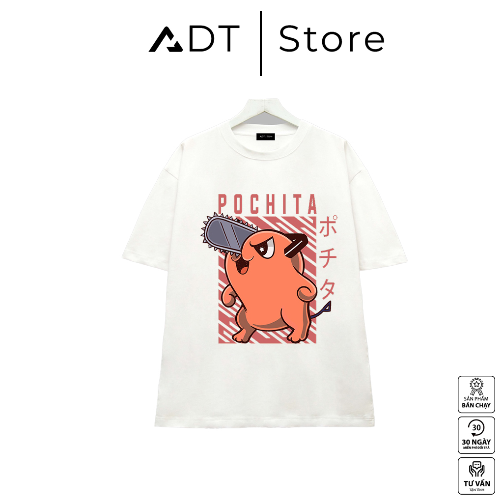 BST Áo thun : ADTStore x chainsaw. Áo Anime in hình Denji, Makima, Power, Pochita, Aki chất thun co giãn 4 chiều