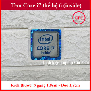 Tem Core i7 Thế Hệ 6 (CORE i7 inside)- màu Trắng Xanh