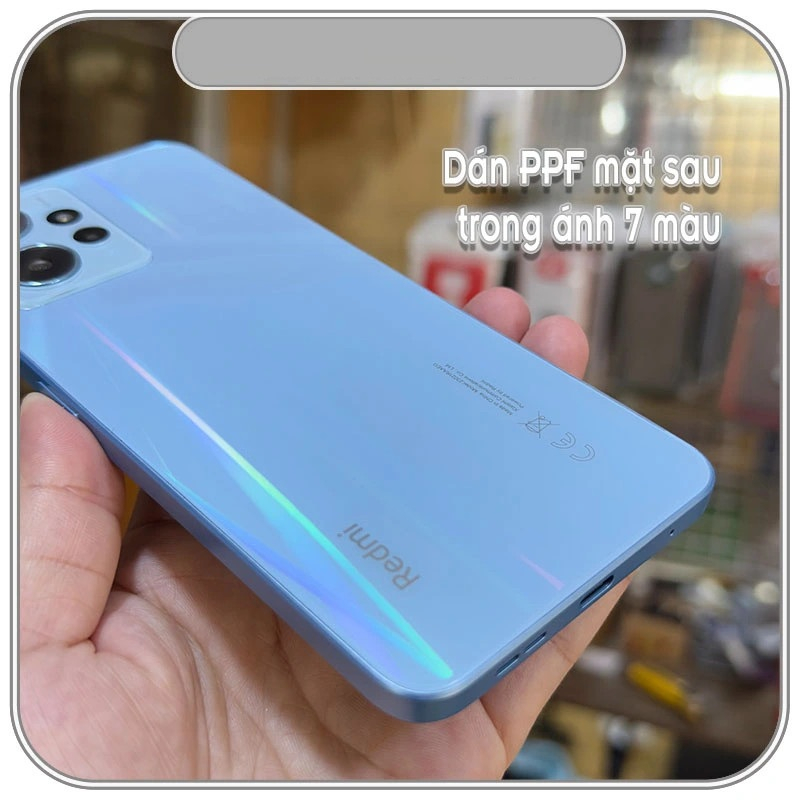 Miếng dán PPF mặt sau Realme C55 C53 C51 / Narzo N53 4G Realme Note 50 trong suốt ánh 7 màu siêu dính chống trầy xước