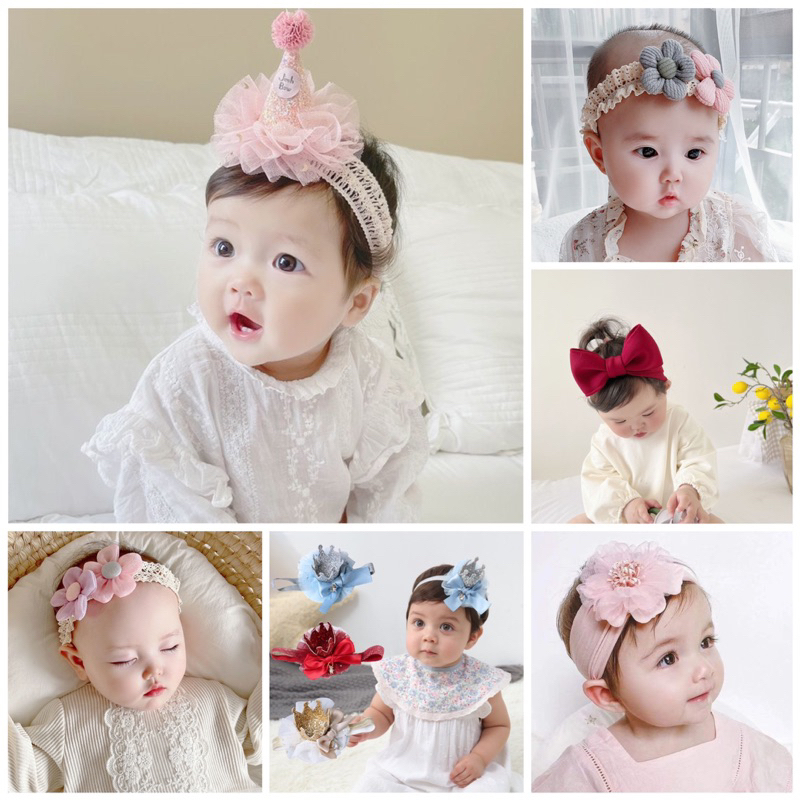 Tổng hợp Turban băng đô nơ hoa xinh xắn đáng yêu cho bé gái