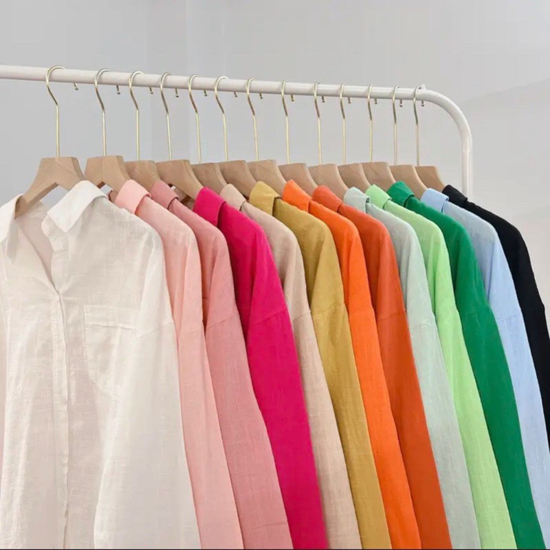 Áo Sơmi Dáng Dài Form Rộng Phong Cách Hàn Quốc