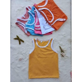 Combo 5 áo chục ba lỗ thun cotton cho bé trai bé gái 6-18kg
