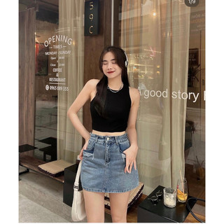 Áo ba lỗ Saly chất thun gân co dãn basic dáng croptop Aobalo2300_P0K34