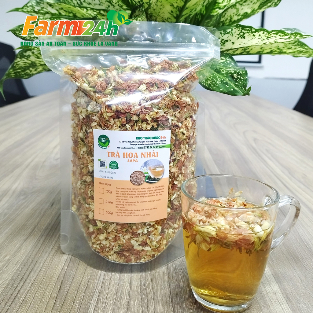 Trà hoa nhài khô, hàng loại 1, thanh nhiệt, giải độc, làm mát cơ thể, an thần ngủ ngon, kiểm soát cân nặng | Farm24h