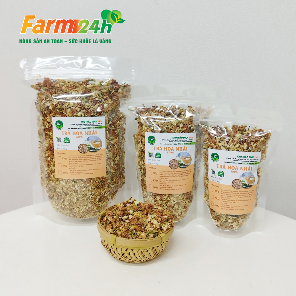 Trà hoa nhài khô, hàng loại 1, thanh nhiệt, giải độc, làm mát cơ thể, an thần ngủ ngon, kiểm soát cân nặng | Farm24h