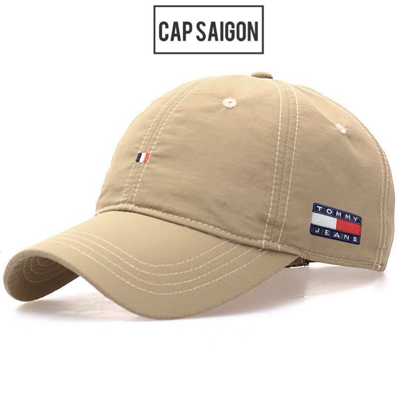 Nón lưỡi trai kaki CAPSAIGON thêu TOM phom mềm Unisex hoạ tiết đơn giản thoáng mát