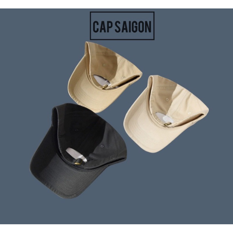 Nón lưỡi trai kaki CAPSAIGON thêu TOM phom mềm Unisex hoạ tiết đơn giản thoáng mát