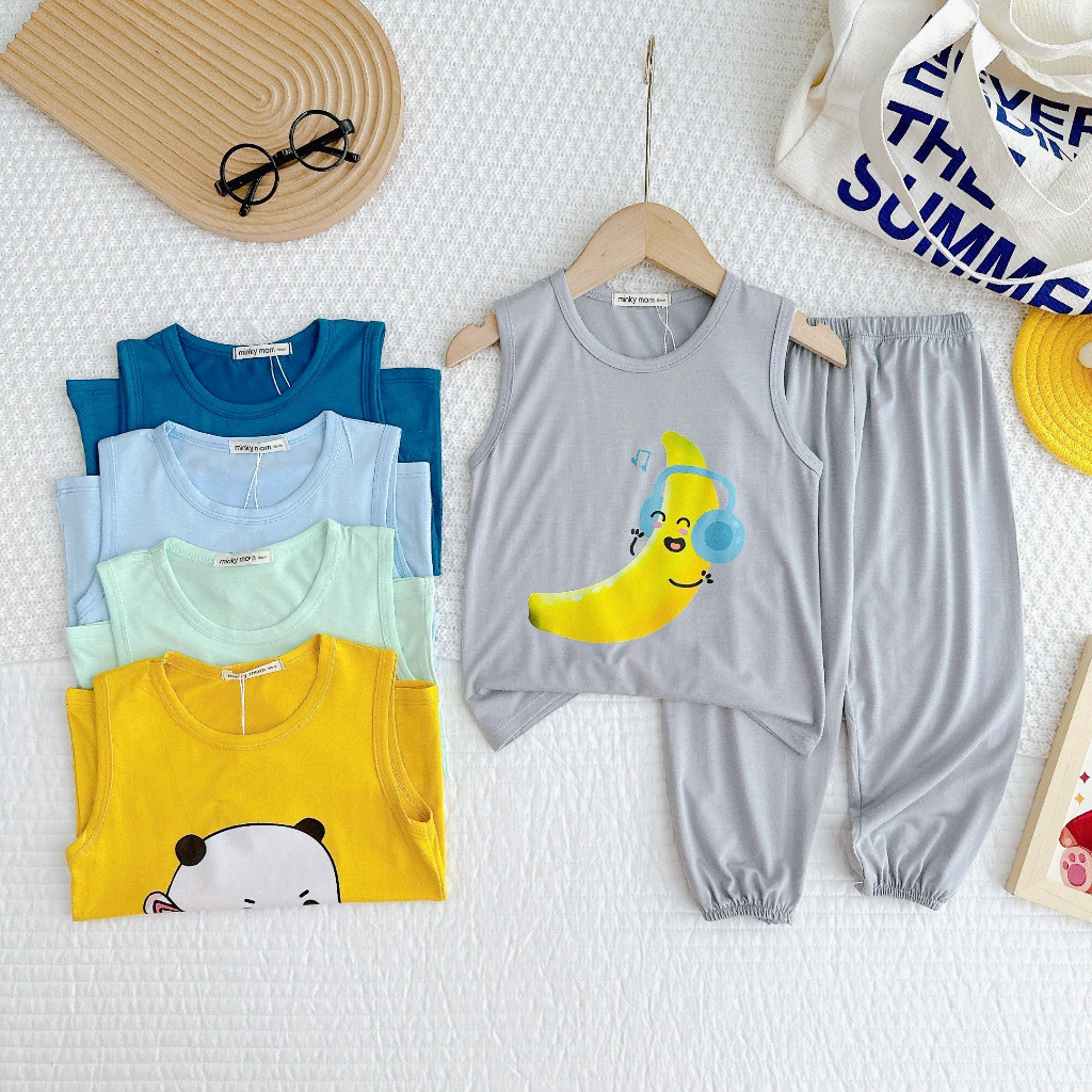 Sát nách quần dài alibaba thun lạnh minkymom size 8-28kg