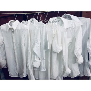 Sơ mi trắng si seconhand tay dài -tay ngắn, có bigsize