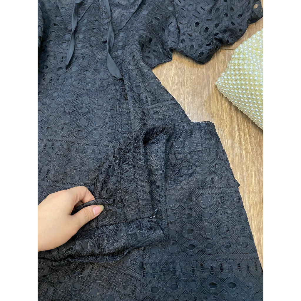 Sét Bộ Áo Ren Cổ Bèo Có Dây Cột Kèm Quần Short Sét Bộ Đi Chơi Sang Chảnh Bigsize Quỳnh Anh Từ 50 kg Đến 100kg M/L/XL/XXL