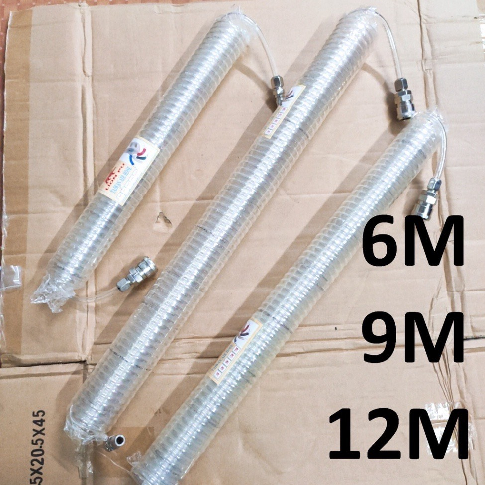 Dây hơi khí nén ống hơi khí nén dây dẫn khí lò xo 6m, 9m, 12m  chất lượng bảo hành
