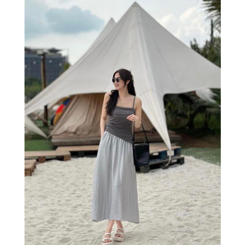 𝐋𝐘𝐂𝐇𝐄𝐍-  Chân Váy Đũi Tơ Lychen