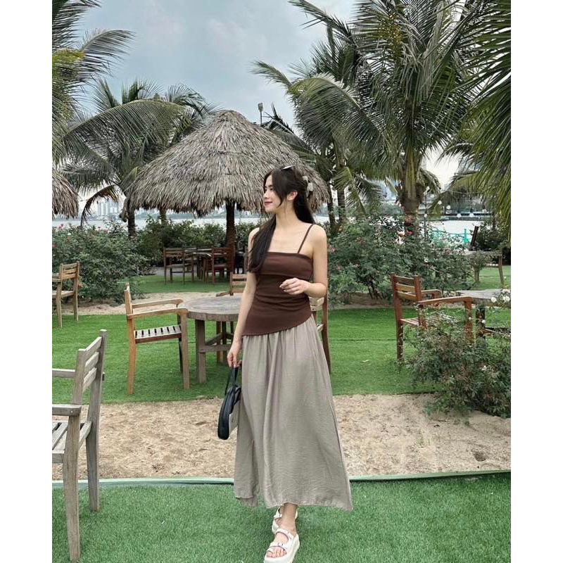 𝐋𝐘𝐂𝐇𝐄𝐍-  Chân Váy Đũi Tơ Lychen