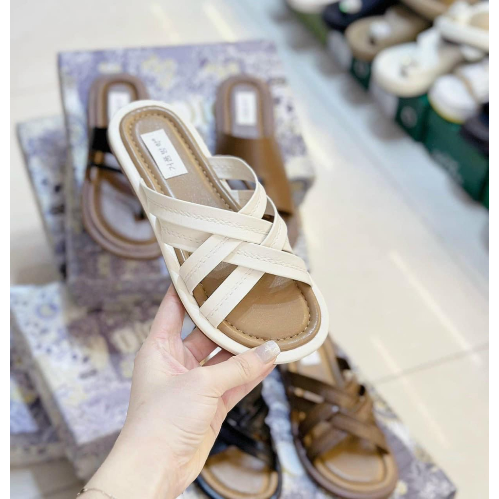 DÉP LÊ NỮ DÂY CHÉO SIÊU MỀM 555 - HACHI SHOES