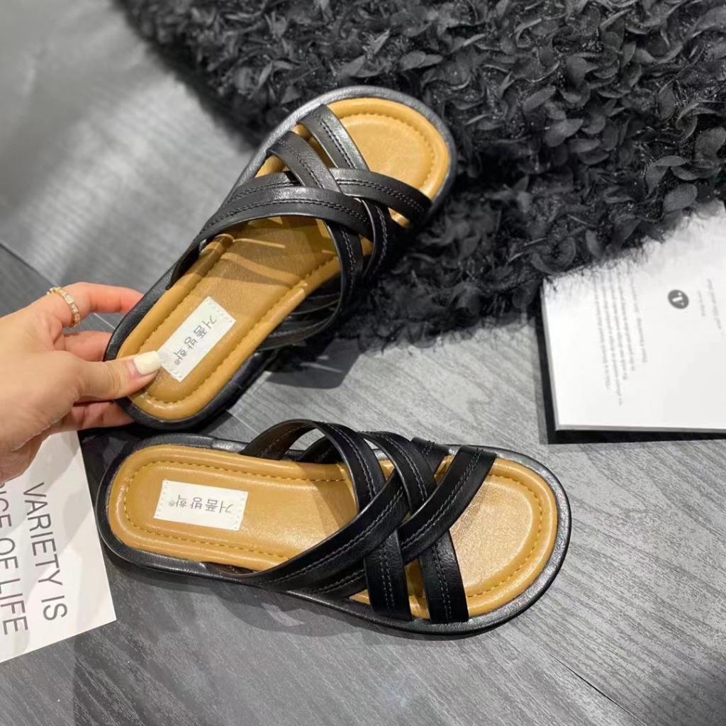 DÉP LÊ NỮ DÂY CHÉO SIÊU MỀM 555 - HACHI SHOES