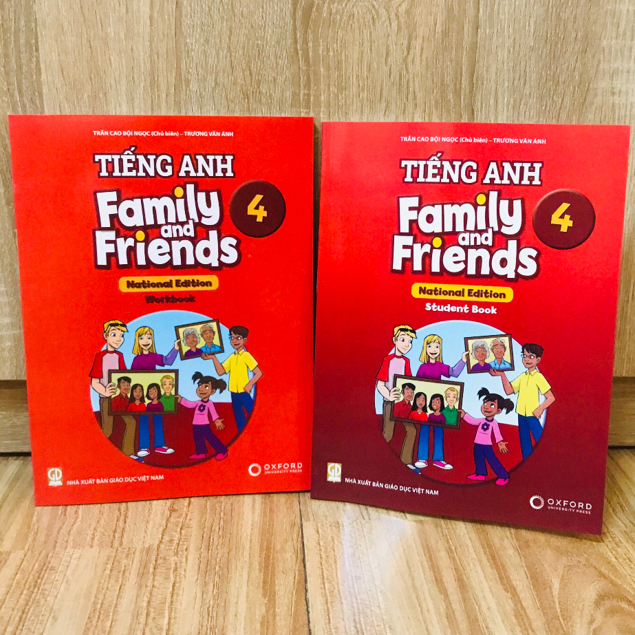 tiếng anh lớp 4 family and friends bộ 2 cuốn tặng kèm bao kiếng