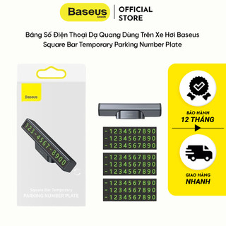 Bảng Số Điện Thoại Dạ Quang Dùng Trên Xe Hơi Baseus Square Bar Temporary Parking Number Plate