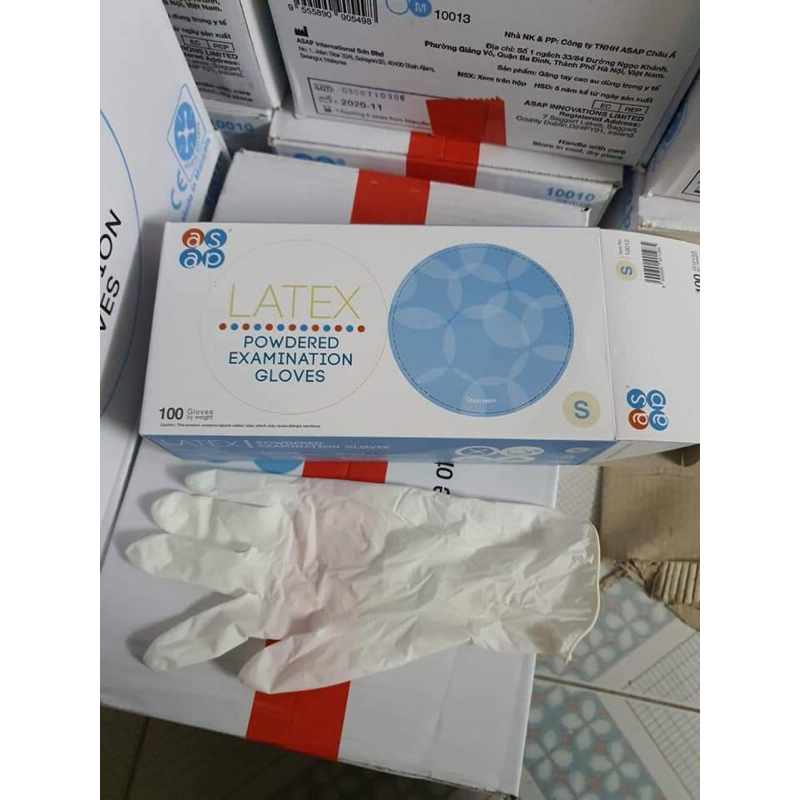 GĂNG TAY LATEX MALAYSIA HỘP 100c