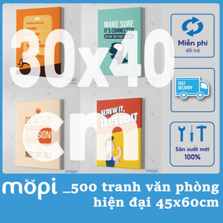 Tranh cổ động tiếng anh tạo động lực văn phòng , slogan Mopi nhiều kích thước canvas