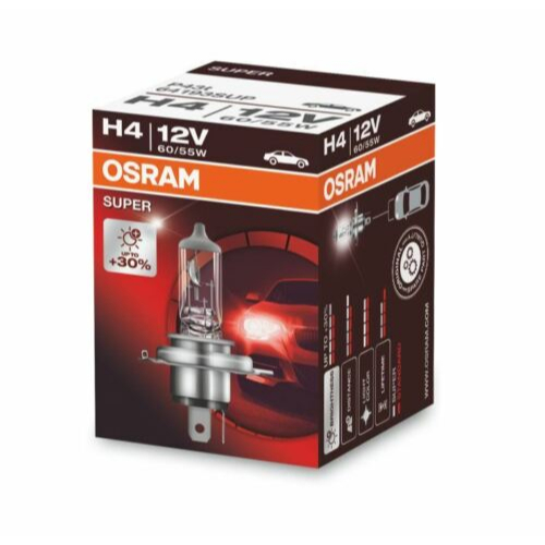 Bóng đèn Halogen Osram H4 super 60/55w 12v +30%