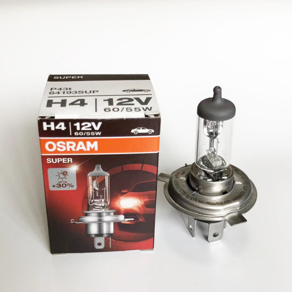 Bóng đèn Halogen Osram H4 super 60/55w 12v +30%