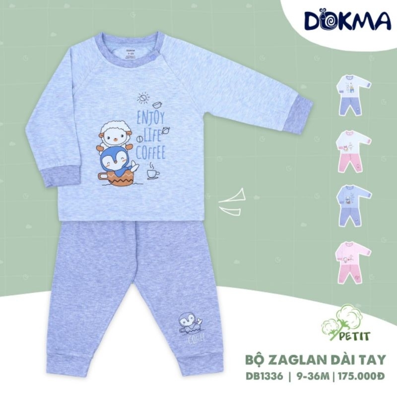 BỘ DÀI TAY CÀI VAI CHO BÉ  TRAI TỪ 9-36 THÁNG DOKMA