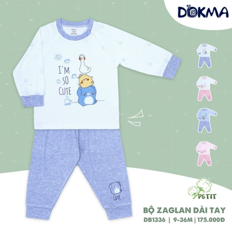 BỘ DÀI TAY CÀI VAI CHO BÉ  TRAI TỪ 9-36 THÁNG DOKMA