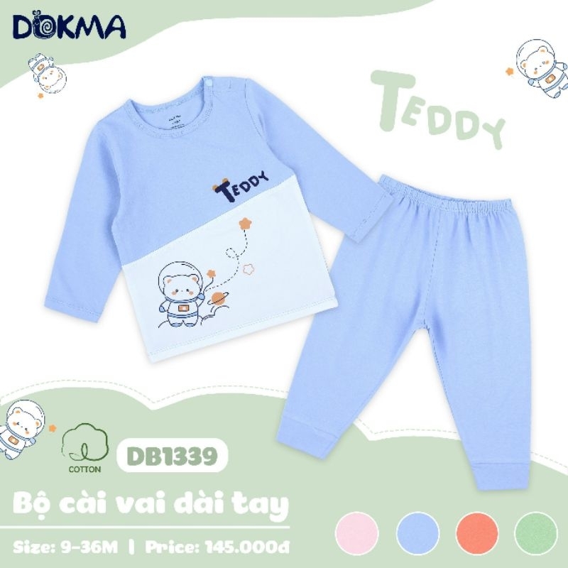 BỘ DÀI TAY CÀI VAI CHO BÉ  TRAI TỪ 9-36 THÁNG DOKMA