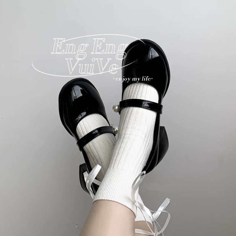 Giày Mary Jane Quai Ngọc Vintage 5cm