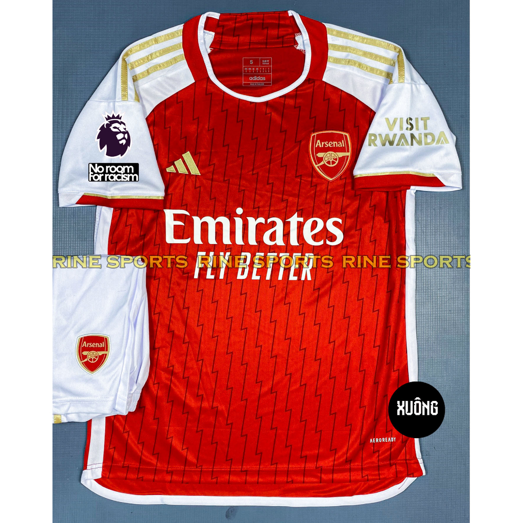 Bộ áo bóng đá Arsenal trắng hàng Thailand 2023-2024 Giống thi đấu