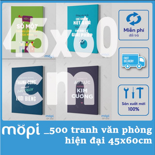 Tranh vải Canvas treo tường tạo động lực nhân viên trang trí Văn Phòng tạo động lực hot nhất Mopi phần 3 size 45x60cm