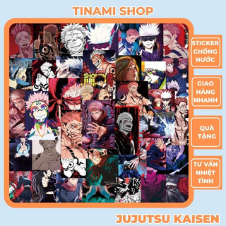 50 thẻ hình dán chủ đề anime Jujutsu Kaisen Chú Thuật Hồi Chiến sticker chống nước dùng trang trí sưu tầm làm quà tặng