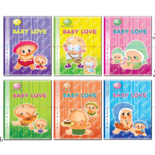 Tập vở học sinh Tân Thuận Tiến Baby love, 10 giỏi 96 trang, 48 trang giấy dày 100gsm không lem kẻ caro 4 ô ly - 1Q