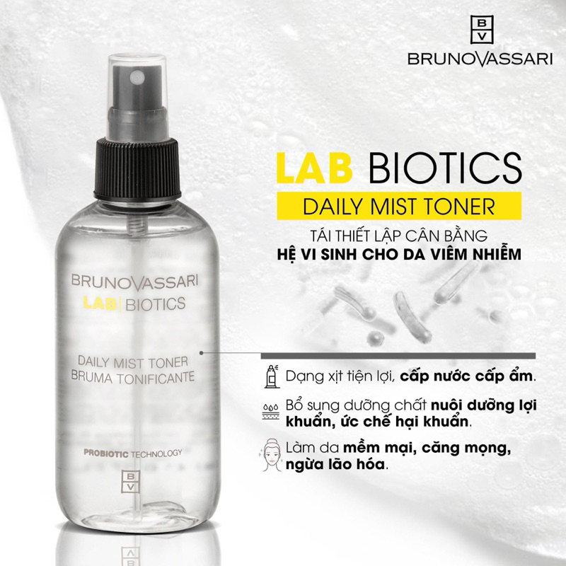 Toner Dạng Xịt Cân Bằng Hệ Vi Sinh Cho Da Nhạy Cảm Lab Biotics – Daily Mist Toner Bruno Vassar