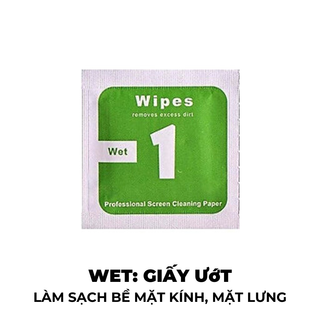 Giấy Lau 1-2 Cho Kính Cường Lực vệ sinh màn hình điện thoại, ipad, kính mắt hỗ trợ lau sạch bụi