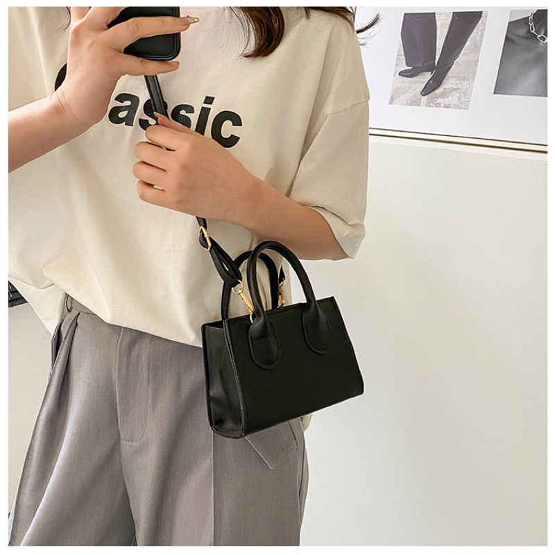 Túi đeo chéo nữ mini da trơn 2 quai bag.thuhien
