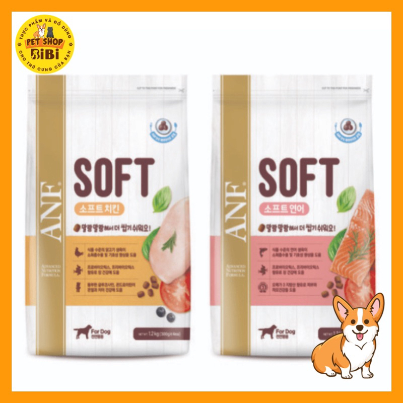 [THỨC ĂN CHO CHÓ] Hạt Mềm ANF 1.2kg Cho Chó Mọi Lứa Tuổi