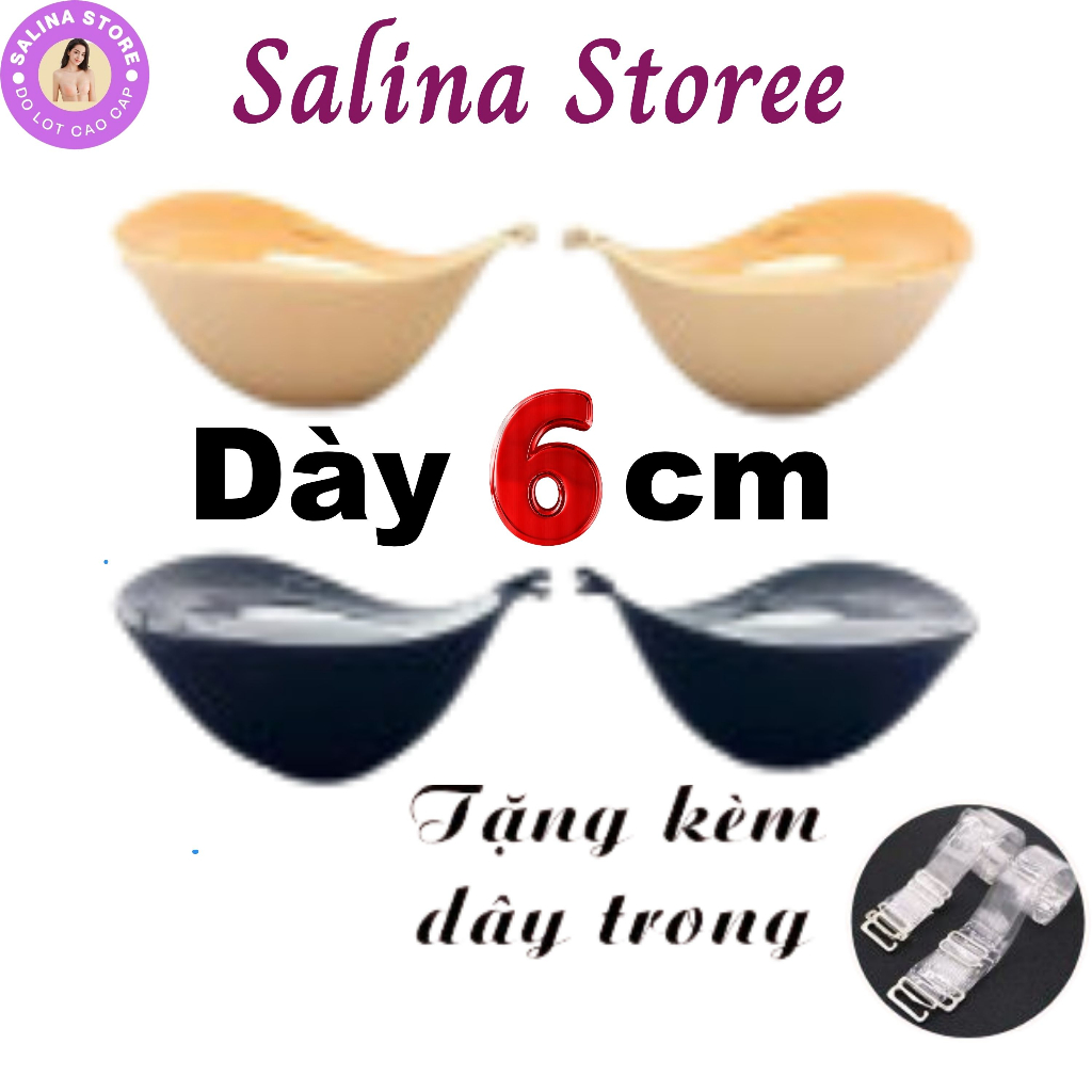 Áo Dán Ngực Dính, Áo Ngực Dán Nâng Ngực Tạo Khe Dày 6Cm Tặng Kèm Dây Trong Salina Store - P41 (Che Tên Sp)