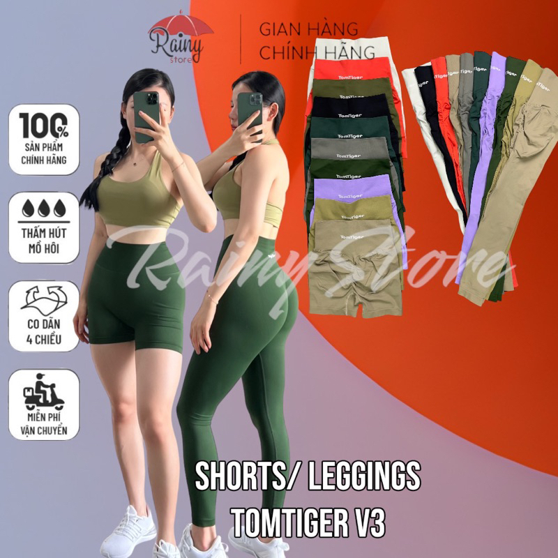 Quần đùi/ dài TomTiger V3 dệt kim, sẵn chun mông, logo dệt sẵn Rainy Store